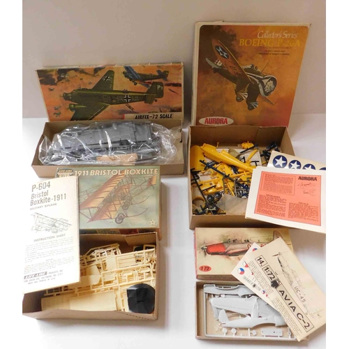 159 - Airfix - 72 scale kit/JU52 No. 588 - & three other model kits - unchecked