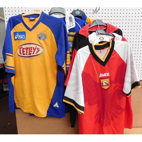 169A - Six - rugby league shirts - including Leeds Rhinos/Sheffield & London