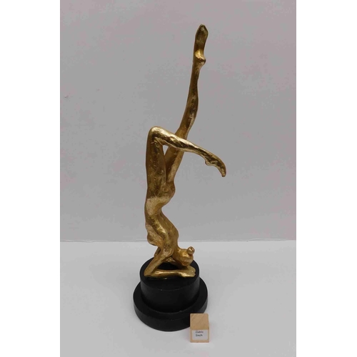 191 - Art Deco style - gilt decorated gymnast figure