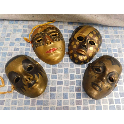 195 - Venetian style - theatre masks - approx. 5