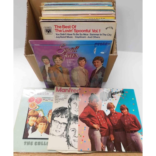 2 - Mixed LPs - including The Small Faces/The Monkees/Amen Corner/Gary Pucket & Manfred Man