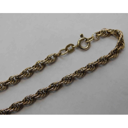 217 - 9ct Gold - rope twist chain - 24