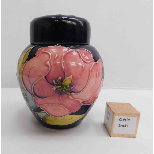 218 - Moorcroft - Magnolia on blue ginger jar