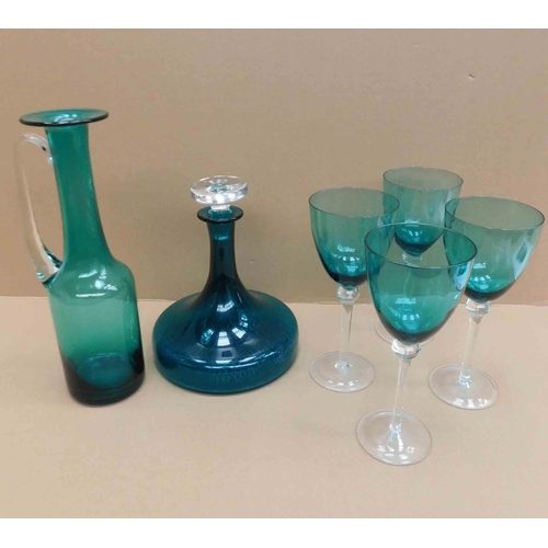 220 - Mixed - glassware including ships decanter