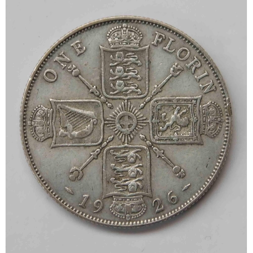 223 - George V - 1926 dated - One Florin coin