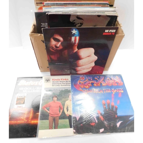 42 - Thirty nine LPs - including The Kinks/Status Quo & Saxon