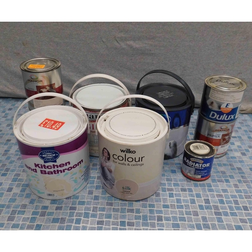 530 - Selection of paints & varnish tins etc.