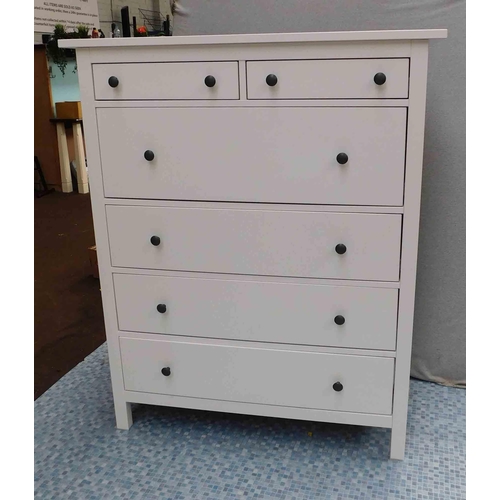 538 - 2 over 4 Set of white drawers approx 52