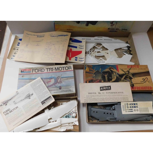 56 - Monograph - Ford tri motor - Airfix Bristol Superfighter & British Airways trident - unchecked