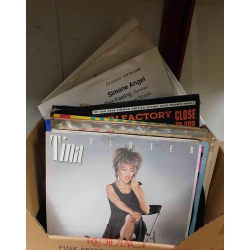 7 - Mixed vinyl records - including Tina Turner/Belinda Carlisle & promo records