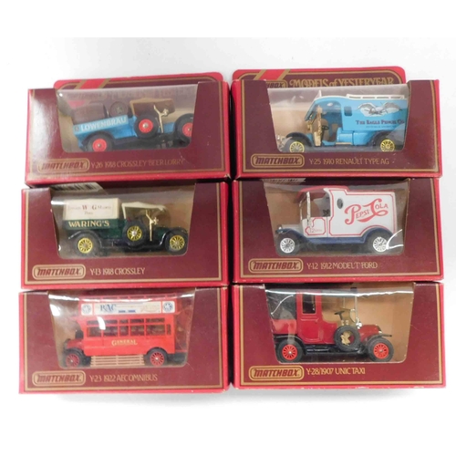 91A - Six - Matchbox models of Yesteryear vehicles - boxed