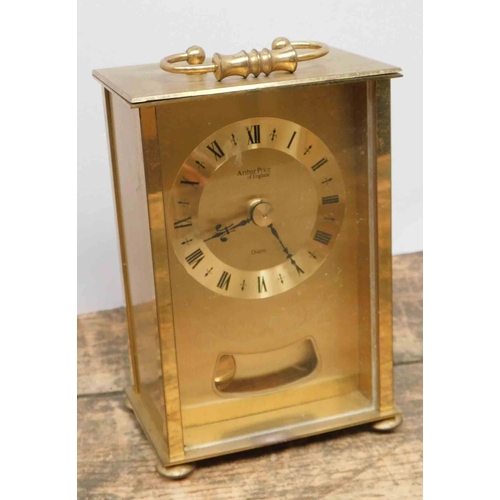 107 - Brass - carriage clock/Arthur Price England - approx. 6