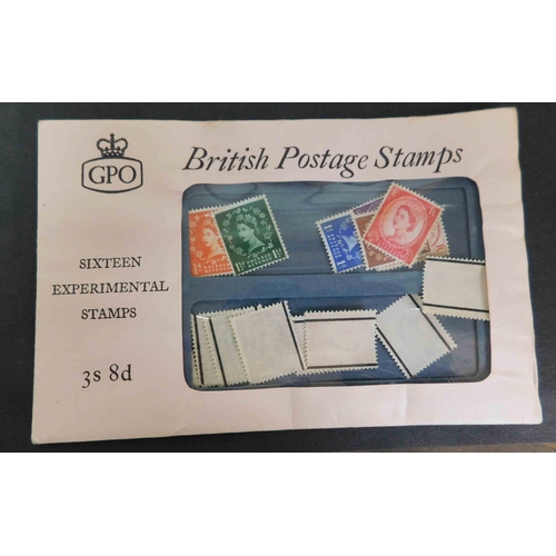 114 - 1960s - Graphite GPO/British Postage Stamps - sixteen experimental stamps 3s 8d