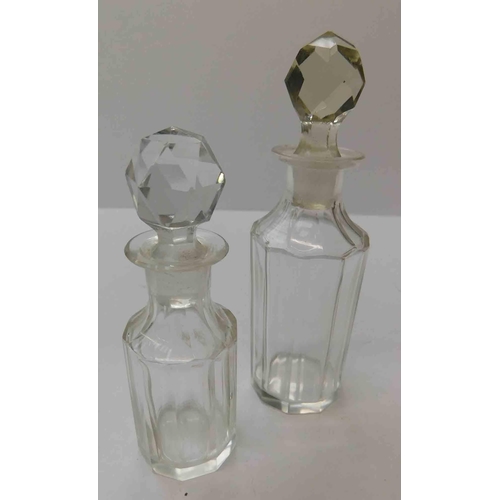 120 - Two - cut glass perfume bottles