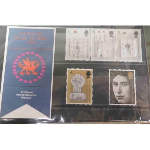 127 - 1969 dated - Prince Charles - Investiture German stamp pack