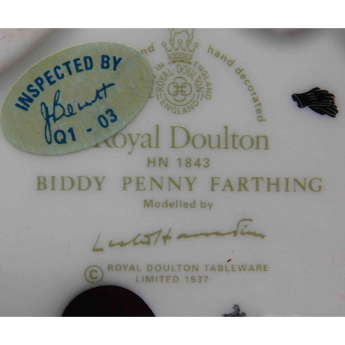 14 - Royal Doulton - Biddy Penny Farthing figure - no damage...