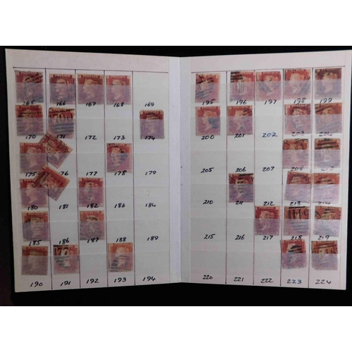 144 - Stamp album - including Penny Reds with plate numbers