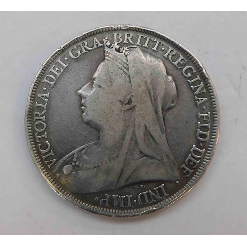 149 - 1893 dated - Victorian silver - Crown coin