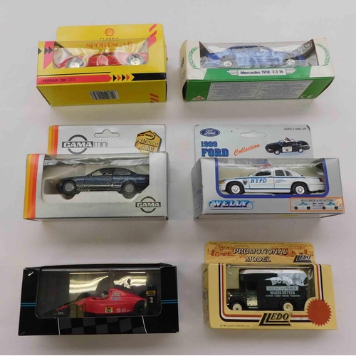 162A - Six - die cast cars including - Lledo & Onyx/boxed