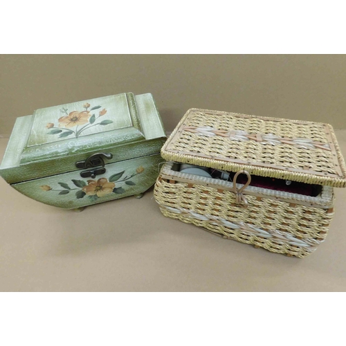 166 - Two - sewing baskets & contents