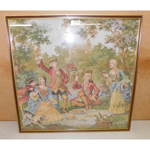 169a - Antique Victorian - framed tapestry