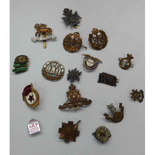 19 - Seventeen - military cap badges...