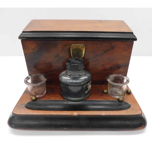 207 - Edwardian style - wooden desk tidy/stationary box