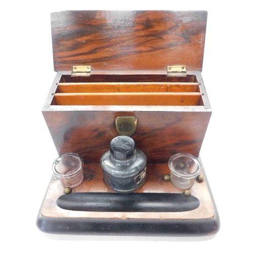 207 - Edwardian style - wooden desk tidy/stationary box