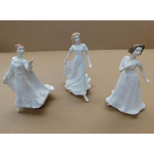 212 - Royal Doulton Sentiments - Cherish/Friendship & Wisdom figures - no damage approx. 6