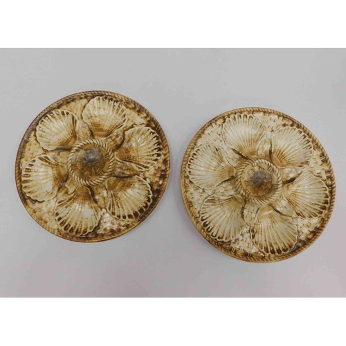 216 - Two - Longchamp/Chantilly French - oyster pattern plates