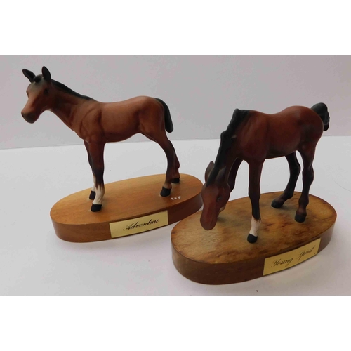 223 - Two - Beswick horses on stands