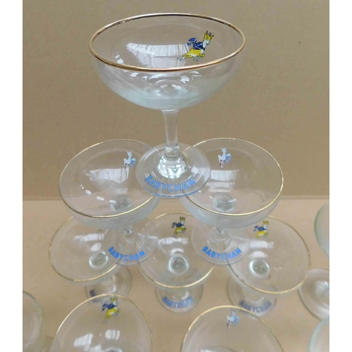 232 - Babycham glasses & deers