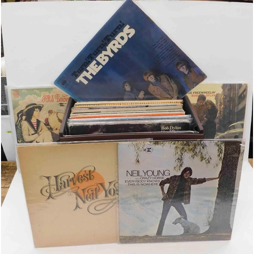 34 - Mixed LP's including - Neil Young/The Byrds/Bob Dylan/ David Crosby & Donovan