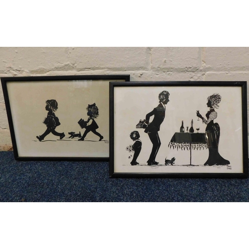 50 - Two - silhouette prints by Francis Lennon...