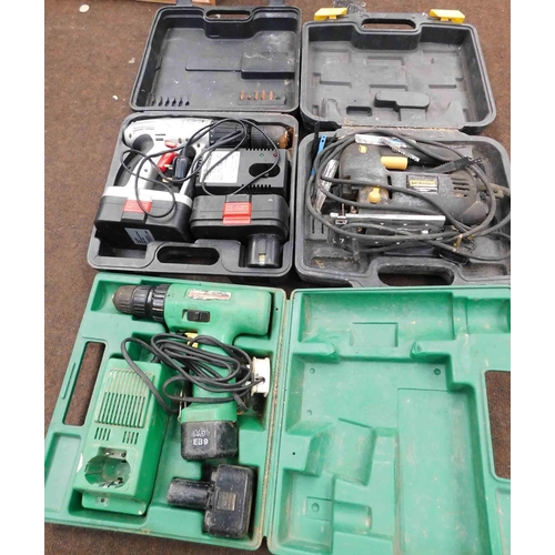 505 - 3x Power tools incl. jigsaw