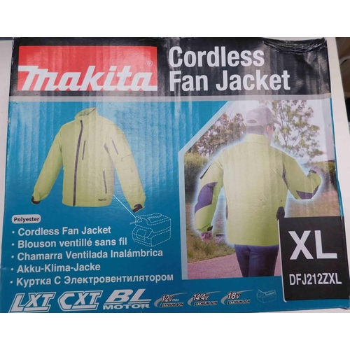 514 - Makita cordless fan jacket - size XL...