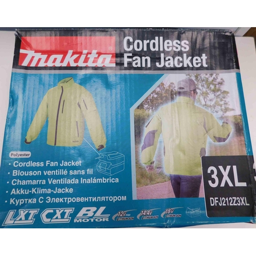 527 - Makita cordless fan jacket - size 3XL...