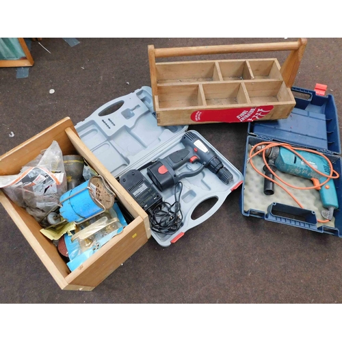 529 - 2x Power tools, tool tray and 1x other