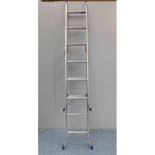 538 - Set of aluminium step ladders/ extending ladders