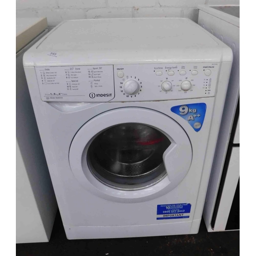 545 - Indesit 9kg 1400 spin washing machine w/o...