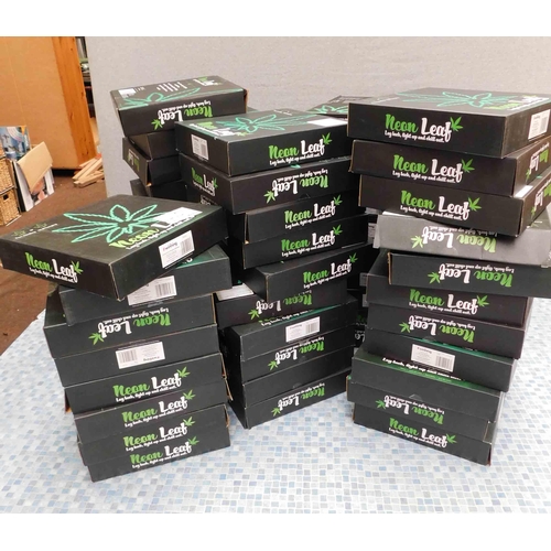 583 - 50x Boxed neon leaf lights - factory returns - unchecked