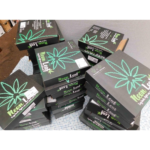 583 - 50x Boxed neon leaf lights - factory returns - unchecked