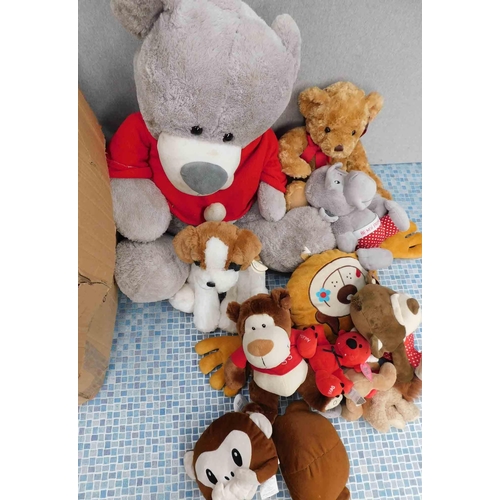 610 - Box of teddys - some with tags