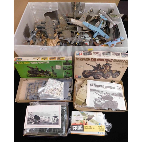 84 - Military model kits - including completed models