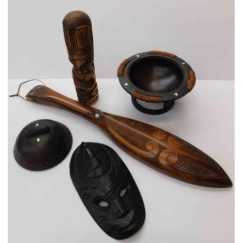 91 - Mixed - Pacific & Polynesian region - wooden items