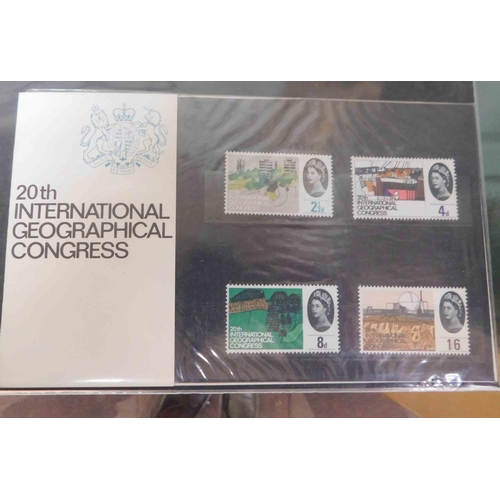 97 - 1964 dated - 20th International Geographical Conference - stamp presentation pack