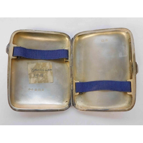 99 - 1918 - Silver hallmarked/Birmingham - cigarette case