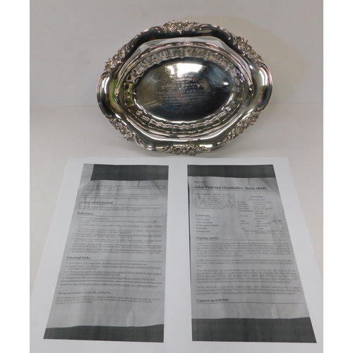 19 - 1911 dated - Silver bowl/presented to Mr Pearson - Referee at the 1911 Cup Final Bfd City v Newcastl... 