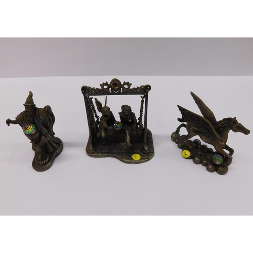 229 - Three - cast fantasy figures