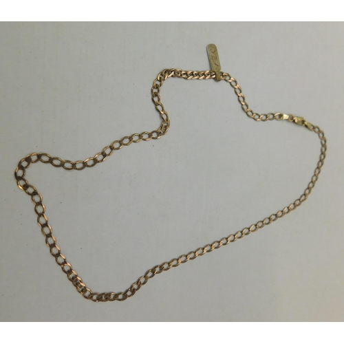 229A - 9ct Gold - curb chain 18